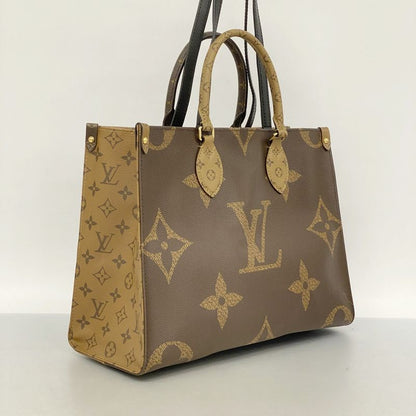 Louis Vuitton Tote Bag Monogram ・giant Reverse On The Go MM M45039 Brown 2way