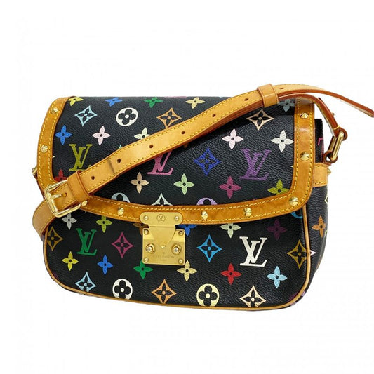 Louis Vuitton Shoulder Bag Monogram Multicolor Sologne M92639 Noir Black Women's