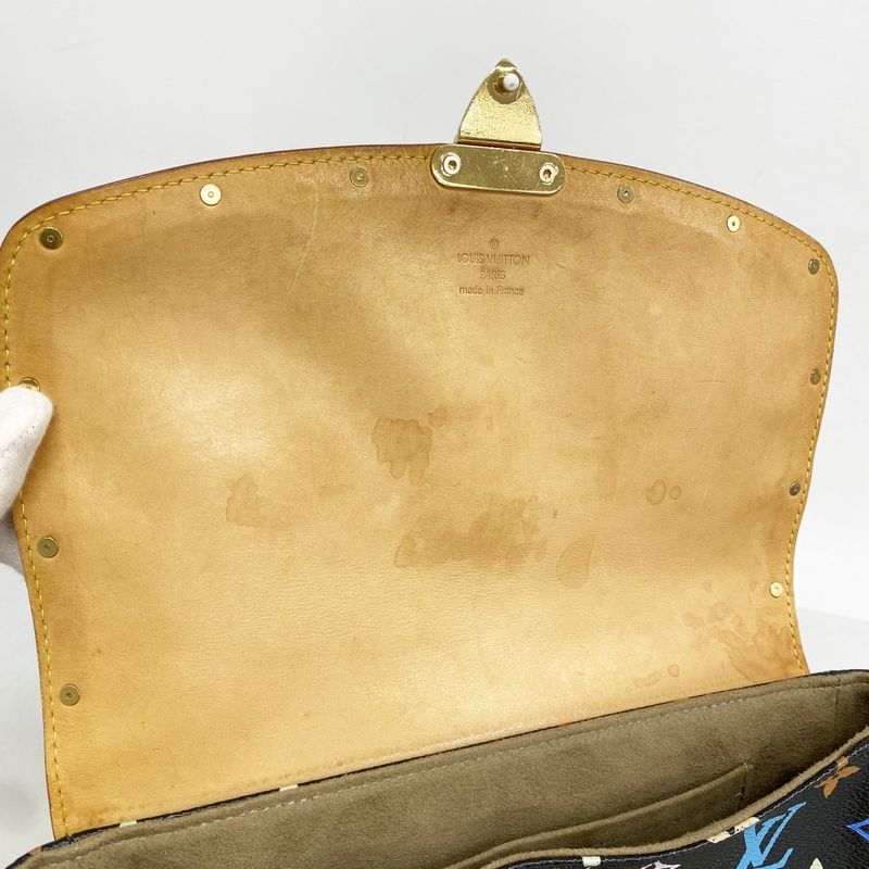 Louis Vuitton Shoulder Bag Monogram Multicolor Sologne M92639 Noir Black Women's