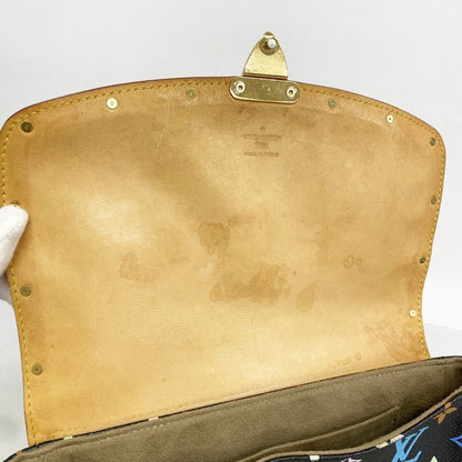 Louis Vuitton Shoulder Bag Monogram Multicolor Sologne M92639 Noir Black Women's