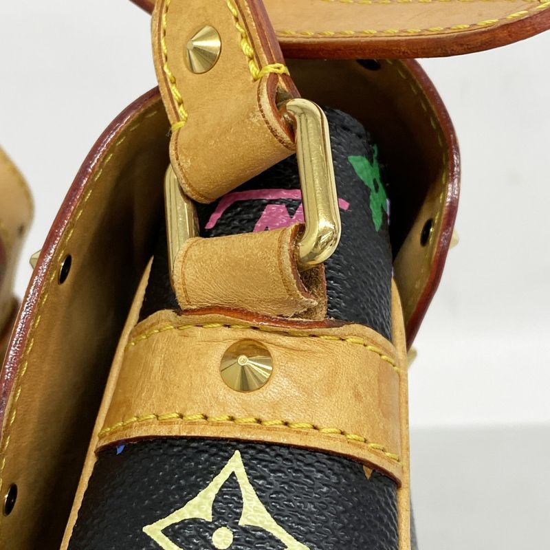 Louis Vuitton Shoulder Bag Monogram Multicolor Sologne M92639 Noir Black Women's