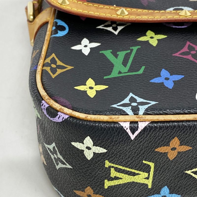 Louis Vuitton Shoulder Bag Monogram Multicolor Sologne M92639 Noir Black Women's