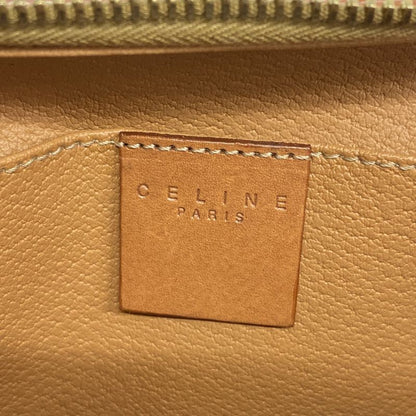 Celine Pouch Macadam PVC Brown Gold Hardware Women's