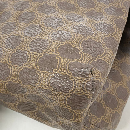 Celine Pouch Macadam PVC Brown Gold Hardware Women's