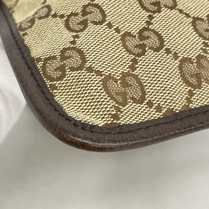 Gucci Shoulder Bag GG Canvas 27639 Canvas Brown Silver Hardware Women's
