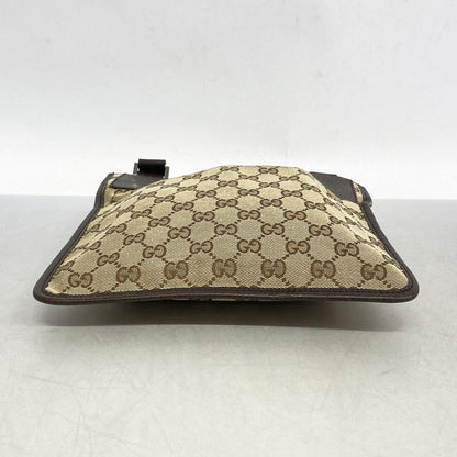 Gucci Shoulder Bag GG Canvas 27639 Canvas Brown Silver Hardware Women's