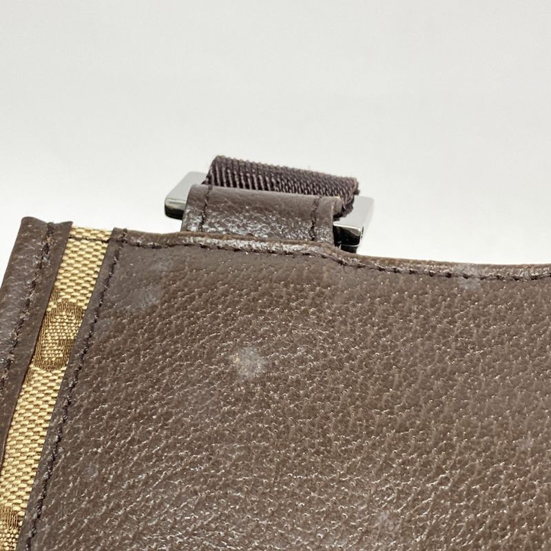 Gucci Shoulder Bag GG Canvas 27639 Canvas Brown Silver Hardware Women's