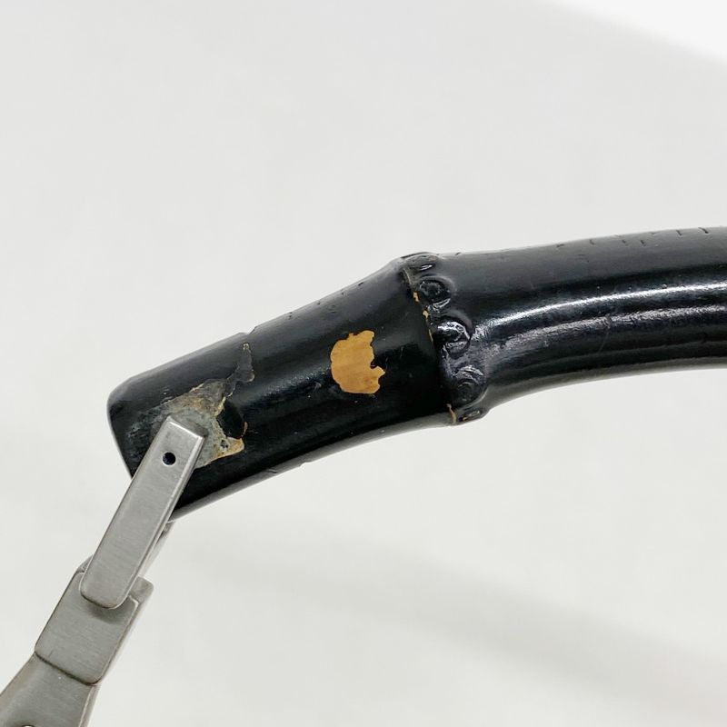 Gucci Shoulder Bag GG Canvas Bamboo 000 0531 Canvas Beige Silver Hardware