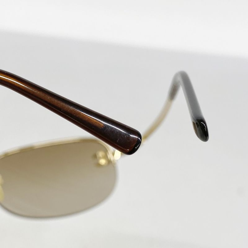 Chanel Sunglasses 4099 Plastic Brown Gold Hardware Women's