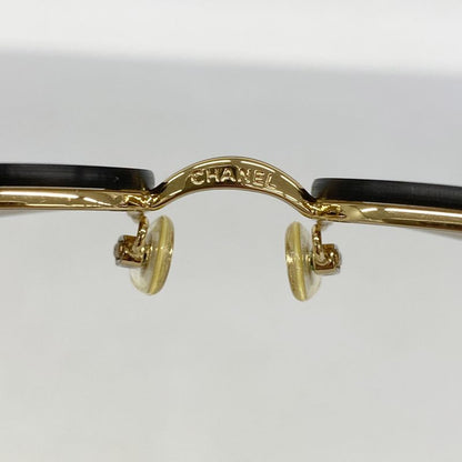 Chanel Sunglasses 4099 Plastic Brown Gold Hardware Women's