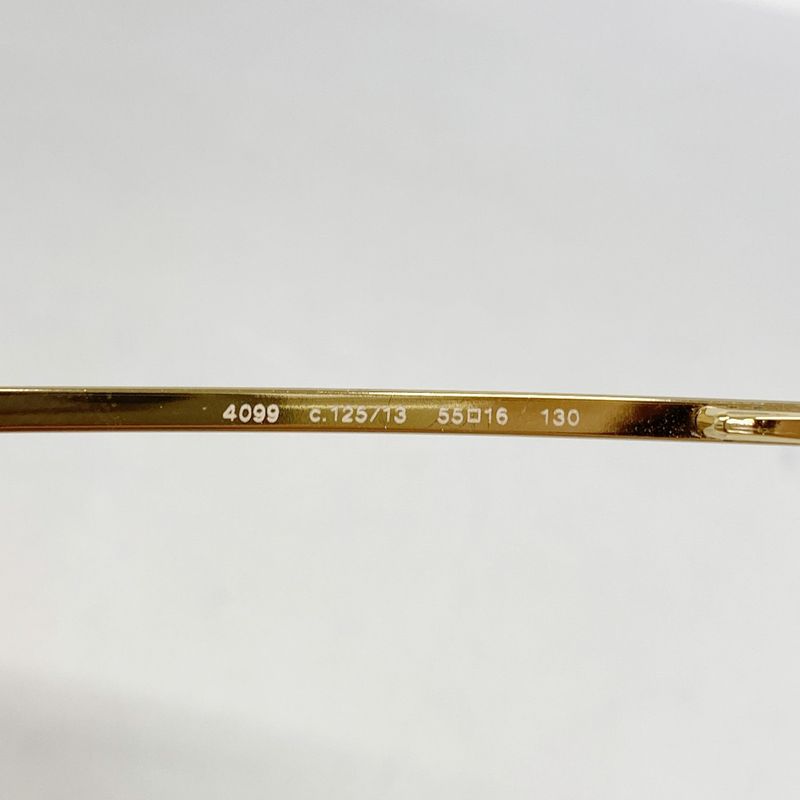 Chanel Sunglasses 4099 Plastic Brown Gold Hardware Women's