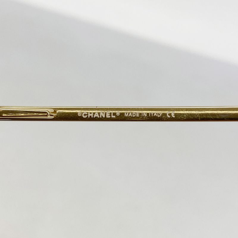 Chanel Sunglasses 4099 Plastic Brown Gold Hardware Women's