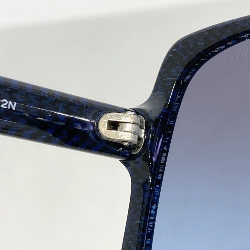 Chanel Sunglasses 5267-a Plastic Navy Silver Hardware Women's