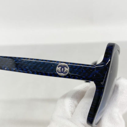 Chanel Sunglasses 5267-a Plastic Navy Silver Hardware Women's