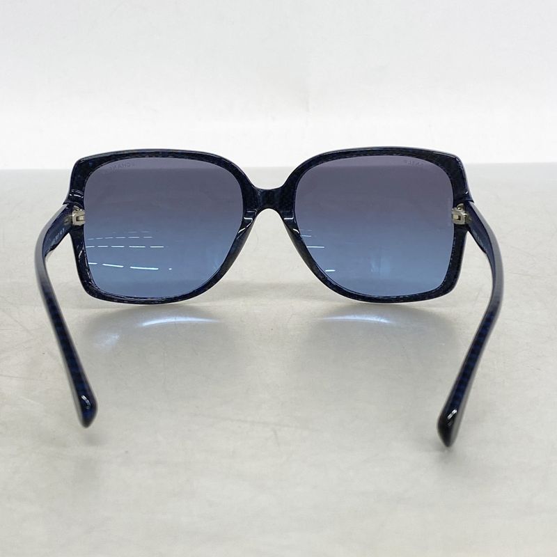 Chanel Sunglasses 5267-a Plastic Navy Silver Hardware Women's