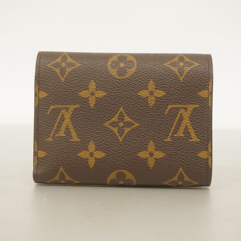Louis Vuitton Trifold Wallet Monogram Portefeuille Victorine M69751 Brown Ladies