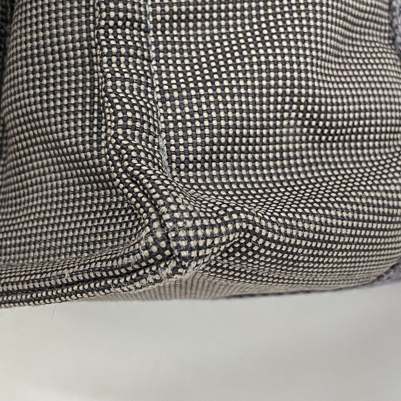 Hermes Handbag Her Line PM Canvas Gray Silver Hardware Ladies