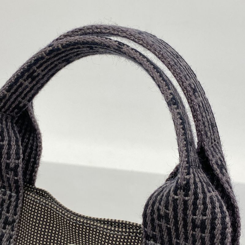 Hermes Handbag Her Line PM Canvas Gray Silver Hardware Ladies