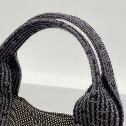 Hermes Handbag Her Line PM Canvas Gray Silver Hardware Ladies