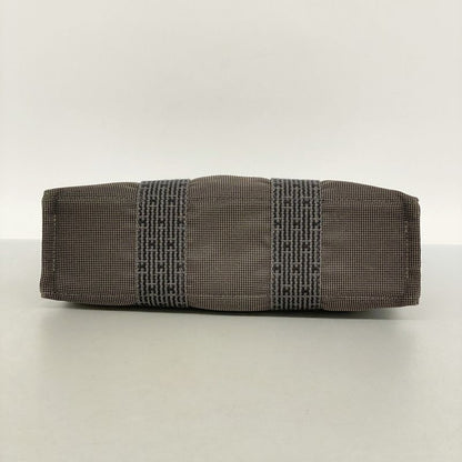 Hermes Handbag Her Line PM Canvas Gray Silver Hardware Ladies