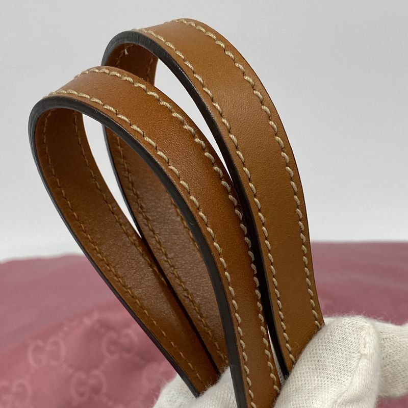 Gucci Tote Bag GG Nylon 295252 Nylon Pink Chien Pan Gold Hardware Women's