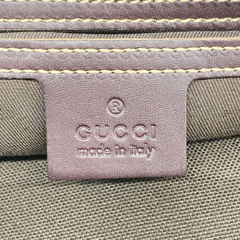 Gucci Body Bag GG Supreme 211110 PVC Brown Gold Hardware Men Women Unisex