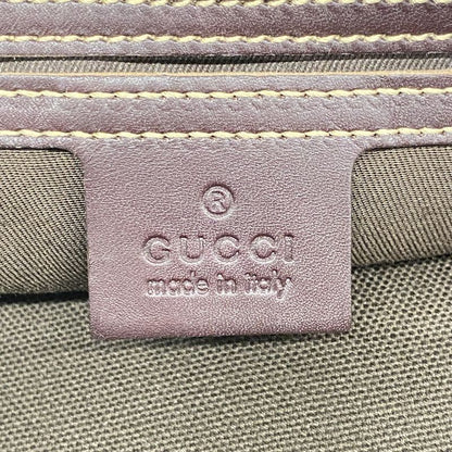 Gucci Body Bag GG Supreme 211110 PVC Brown Gold Hardware Men Women Unisex