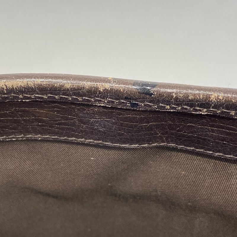 Gucci Tote Bag GG Supreme 114595 PVC Brown Silver Hardware Women's