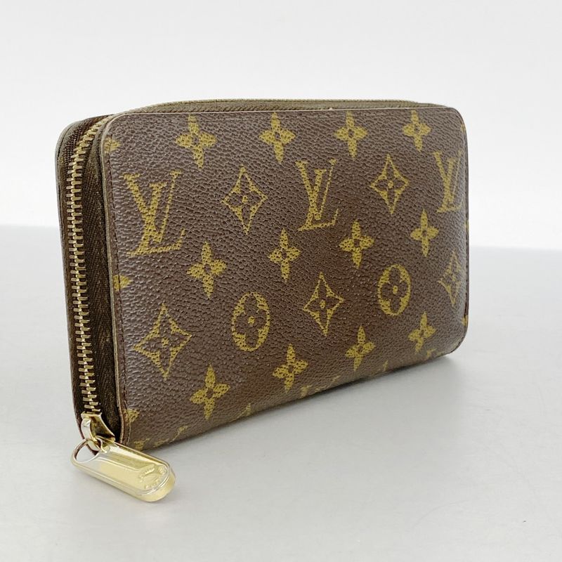 Louis Vuitton Long Wallet Monogram Zippy Wallet M60017 Brown Men's Women's