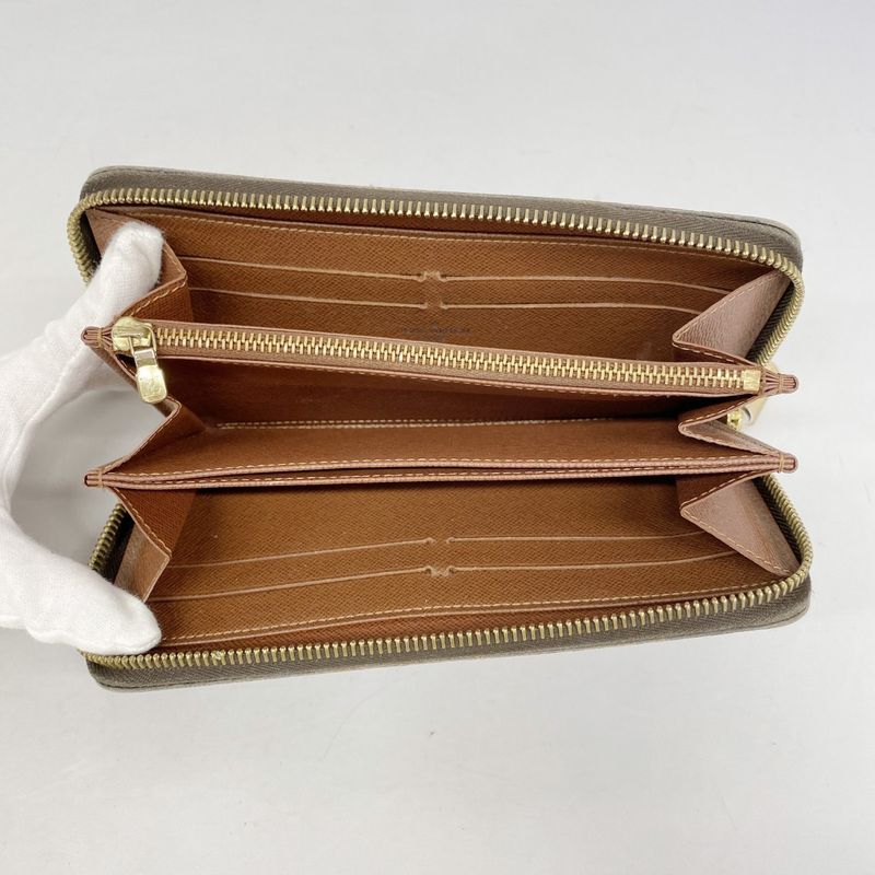 Louis Vuitton Long Wallet Monogram Zippy Wallet M60017 Brown Men's Women's