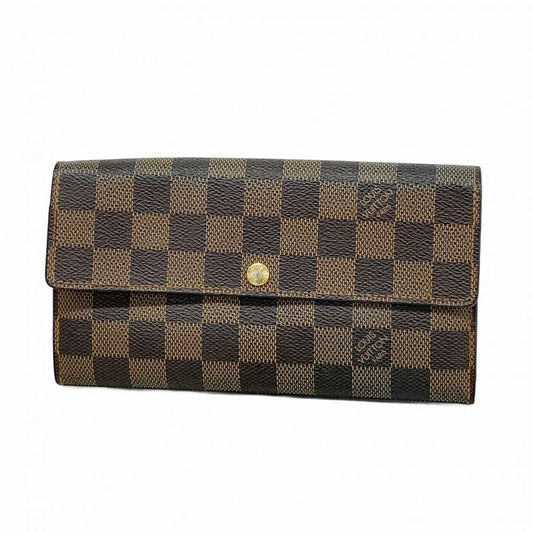 Louis Vuitton Long Wallet Damier Portefeuille Sarah N61734 Ebene Ladies