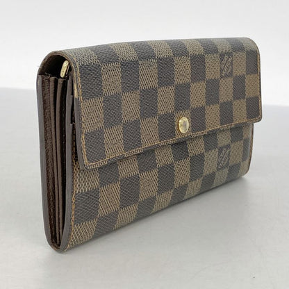 Louis Vuitton Long Wallet Damier Portefeuille Sarah N61734 Ebene Ladies
