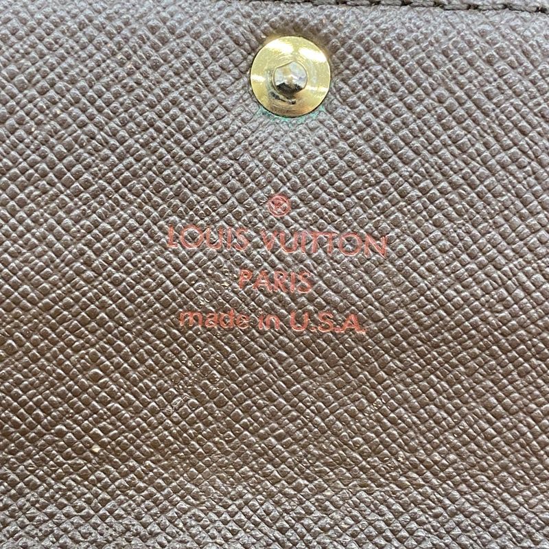 Louis Vuitton Long Wallet Damier Portefeuille Sarah N61734 Ebene Ladies