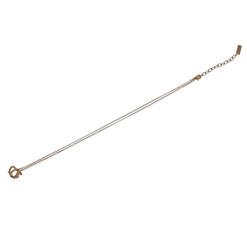 Saint Laurent Cassandra Necklace Metal Gold Womens Mens