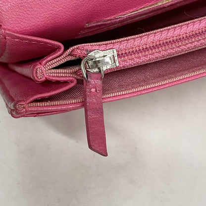 Chanel Wallet Matelasse Lambskin Pink Silver Hardware Women's