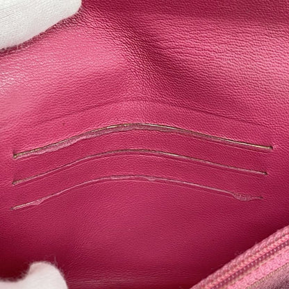 Chanel Wallet Matelasse Lambskin Pink Silver Hardware Women's