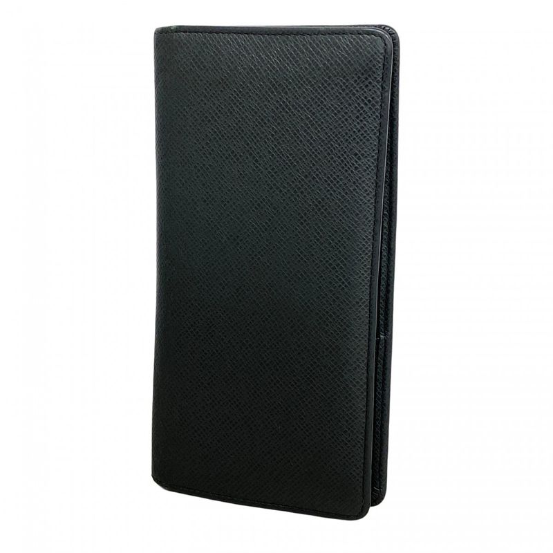Louis Vuitton Long Wallet Taiga Portefeuille Brother M30501 Noir Black Men's