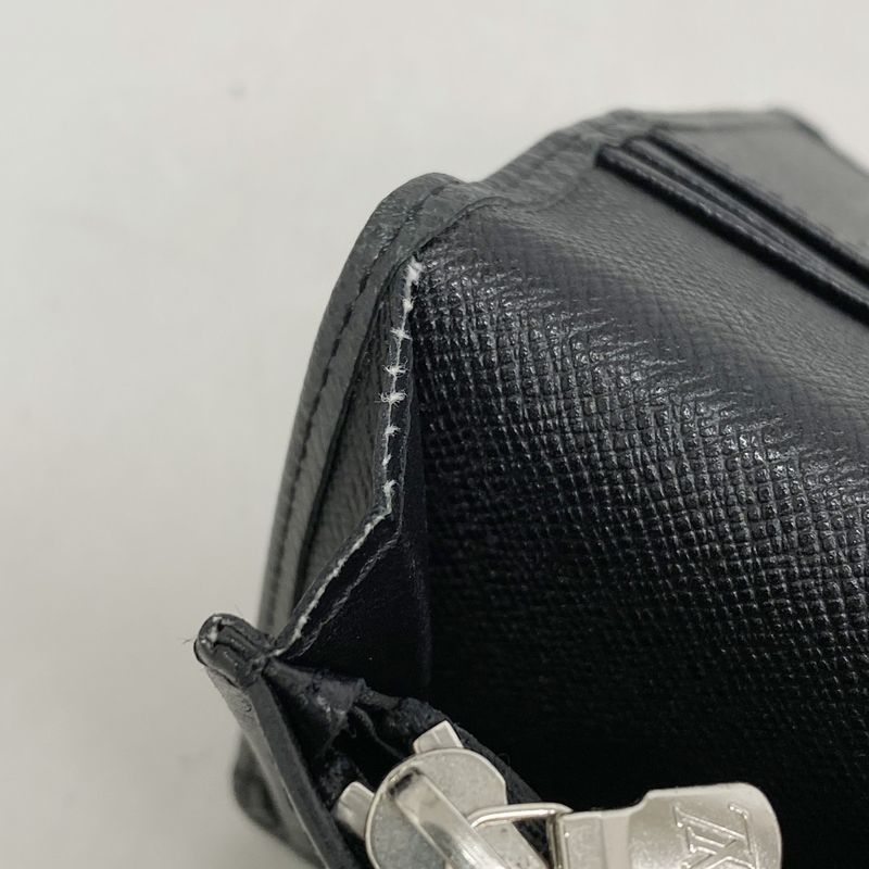 Louis Vuitton Long Wallet Taiga Portefeuille Brother M30501 Noir Black Men's