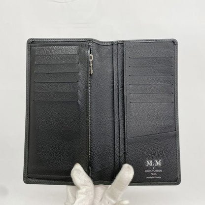 Louis Vuitton Long Wallet Taiga Portefeuille Brother M30501 Noir Black Men's