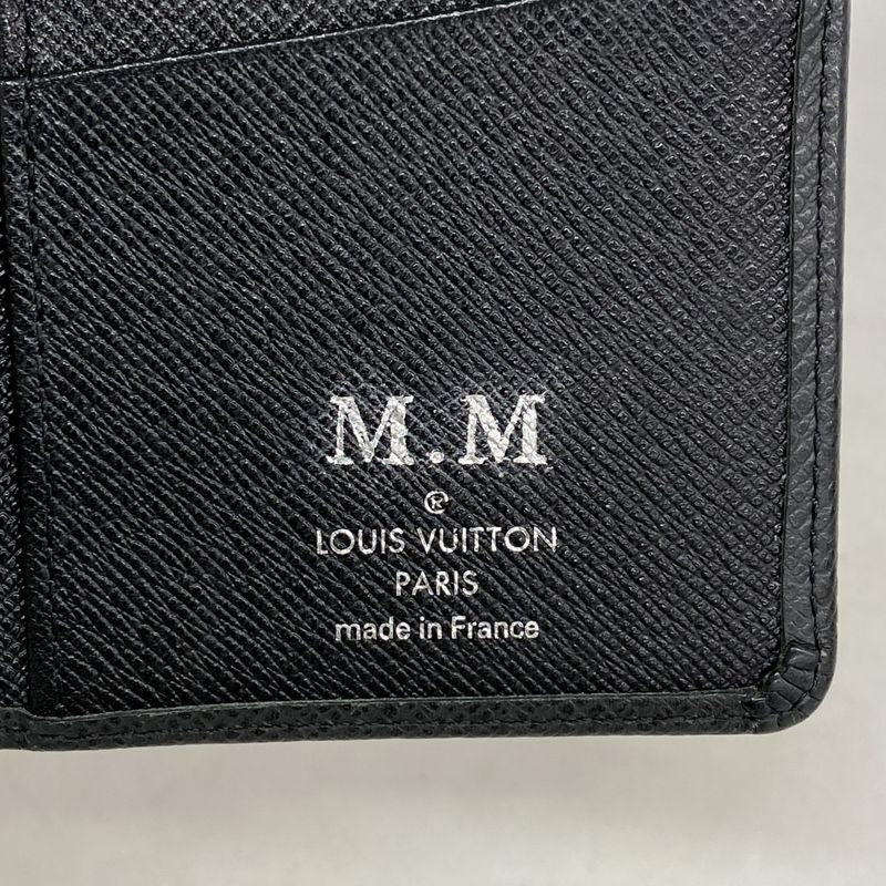 Louis Vuitton Long Wallet Taiga Portefeuille Brother M30501 Noir Black Men's
