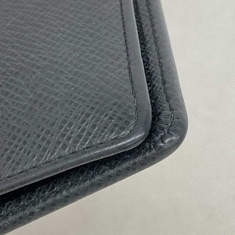 Louis Vuitton Long Wallet Taiga Portefeuille Brother M30501 Noir Black Men's