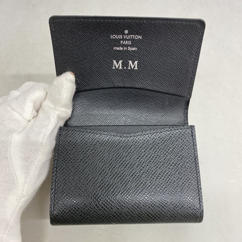 Louis Vuitton Card Case Taiga Envelope Carte De Visite M30922 Ardoise Men's