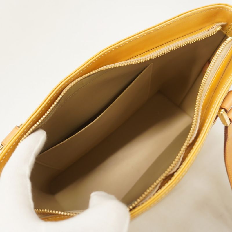 Louis Vuitton Tote Bag Vernis Houston M91004 Beige Ladies