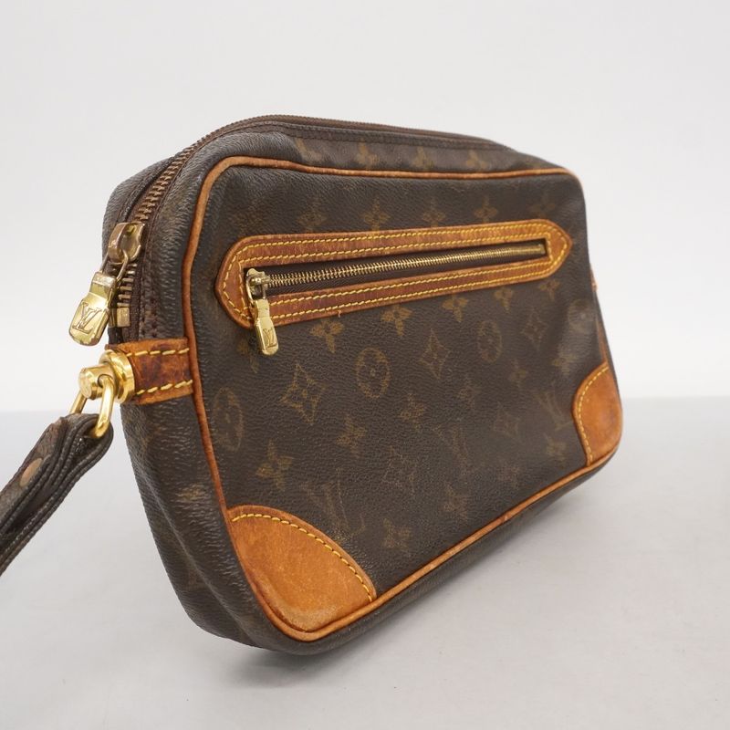 Louis Vuitton Clutch Bag Monogram Marly Dragonne GM M51825 Brown Men's