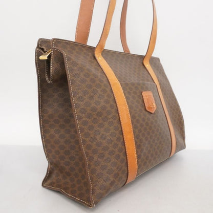 Celine Tote Bag Macadam PVC Brown Gold Hardware Women's