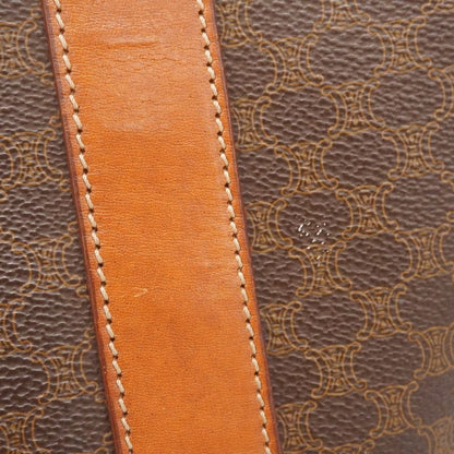 Celine Tote Bag Macadam PVC Brown Gold Hardware Women's