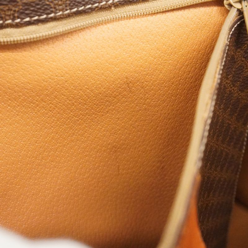 Celine Tote Bag Macadam PVC Brown Gold Hardware Women's