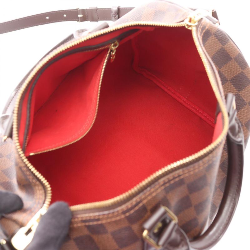 Louis Vuitton Handbag Speedy Bandouliere 30 Damier Ebene N41367 PVC Coated
