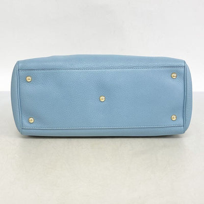 Gucci Handbag Bamboo 323660 Leather Blue Chien Pan Gold Hardware 2way Bag Ladies