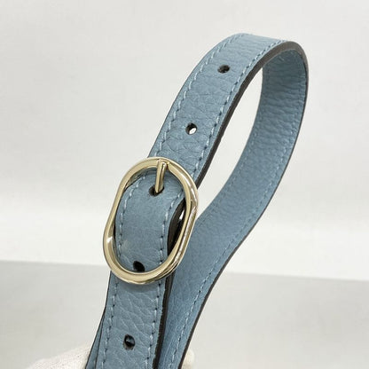 Gucci Handbag Bamboo 323660 Leather Blue Chien Pan Gold Hardware 2way Bag Ladies